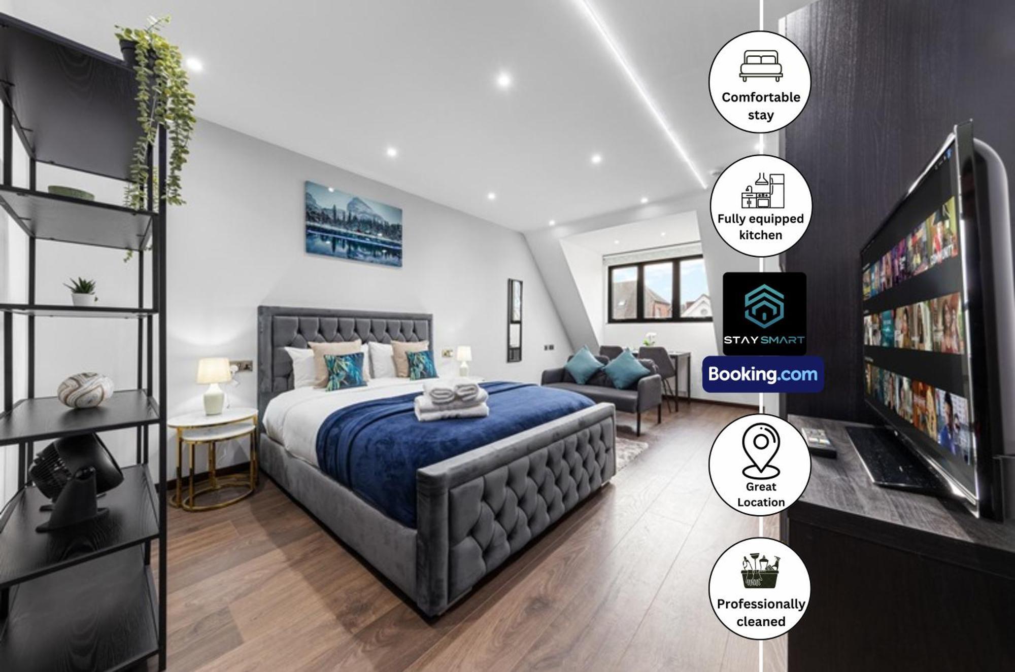 Stylish Studio Apt By Stay Smart Short Lets & Serviced Accommodation Woodstock With Free Wifi London Exterior photo