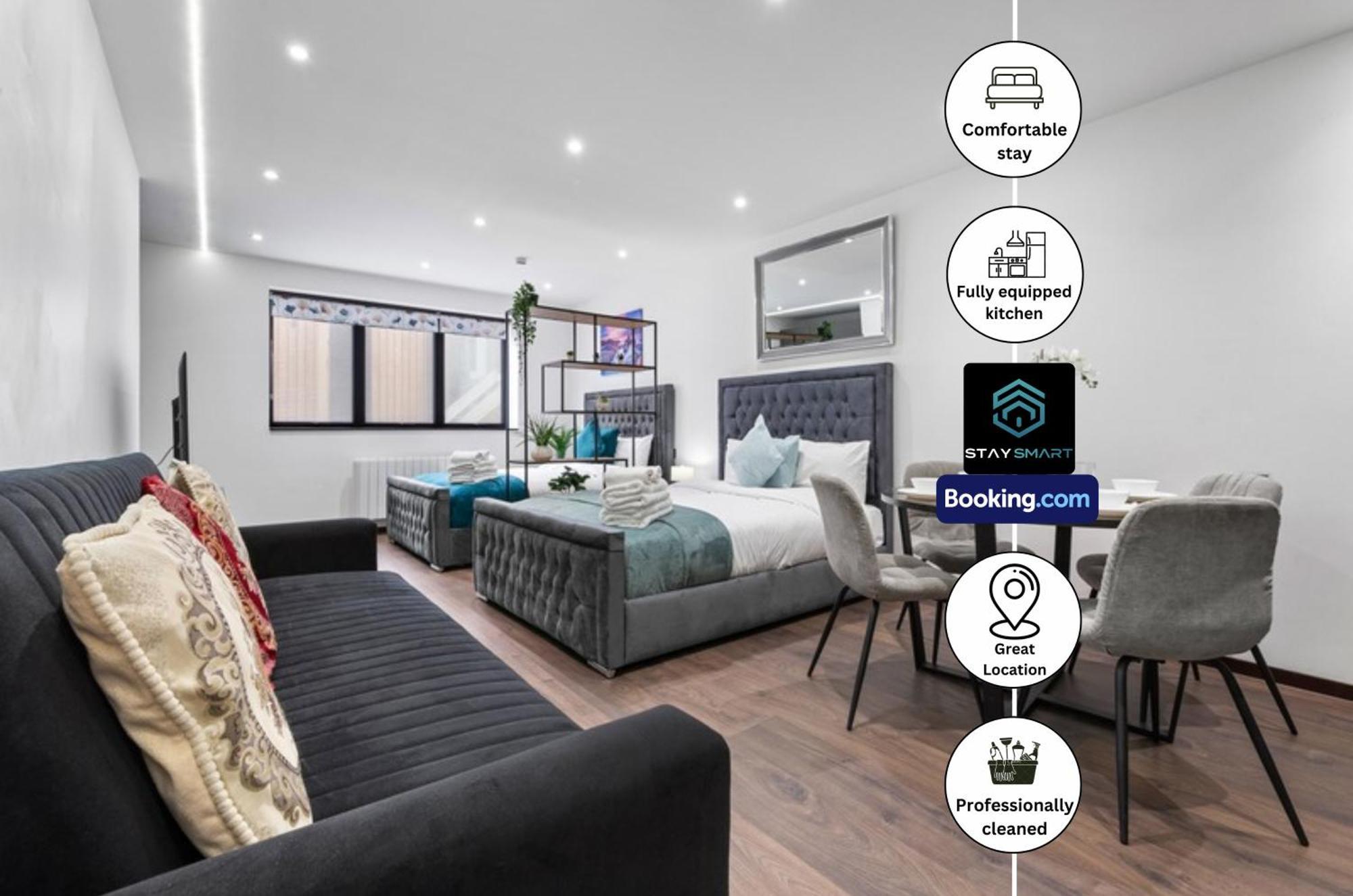 Stylish Studio Apt By Stay Smart Short Lets & Serviced Accommodation Woodstock With Free Wifi London Exterior photo